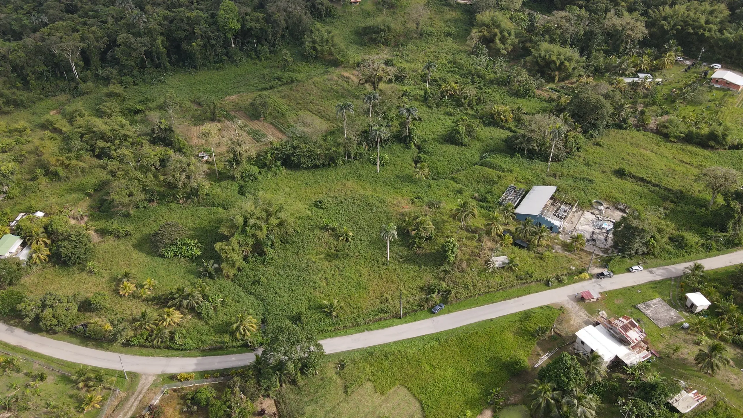 Talparo Land for Rent aerial left front  view